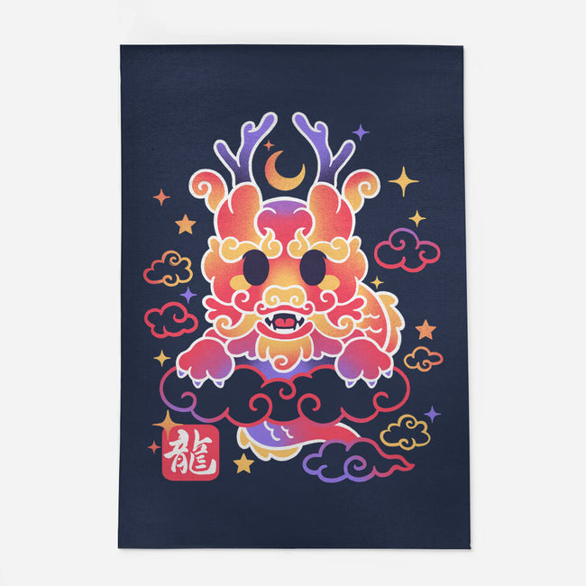 Kawaii Chinese Dragon-None-Outdoor-Rug-NemiMakeit