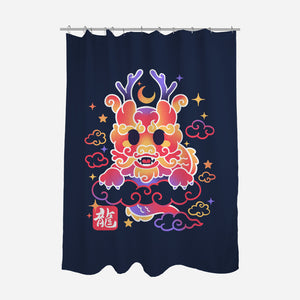 Kawaii Chinese Dragon-None-Polyester-Shower Curtain-NemiMakeit