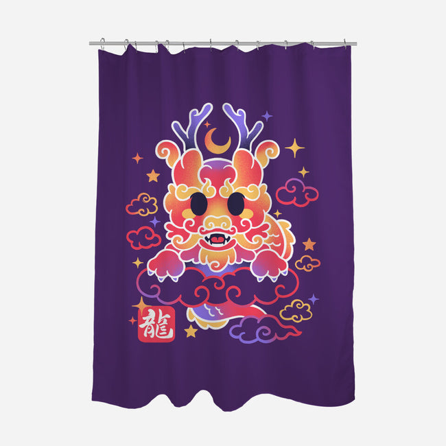 Kawaii Chinese Dragon-None-Polyester-Shower Curtain-NemiMakeit