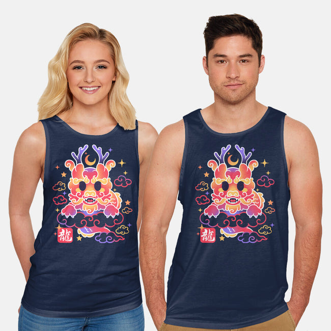 Kawaii Chinese Dragon-Unisex-Basic-Tank-NemiMakeit