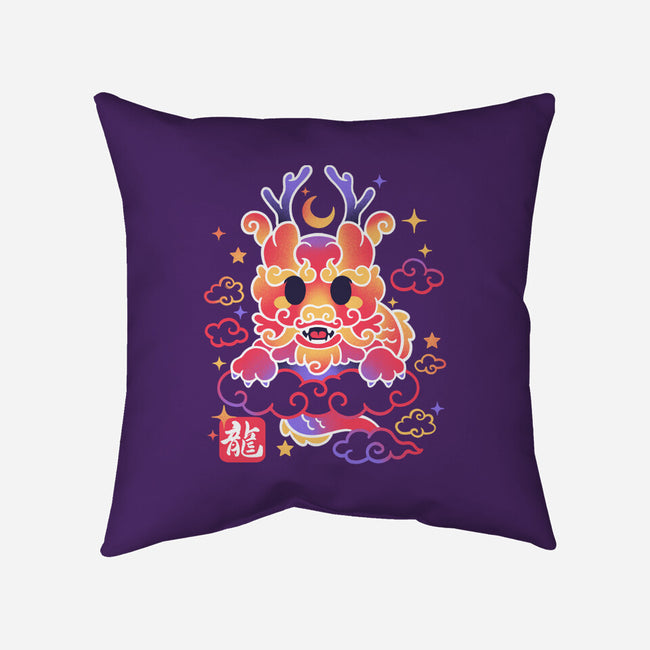 Kawaii Chinese Dragon-None-Removable Cover-Throw Pillow-NemiMakeit