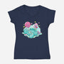 Candy Kitties-Womens-V-Neck-Tee-ellr