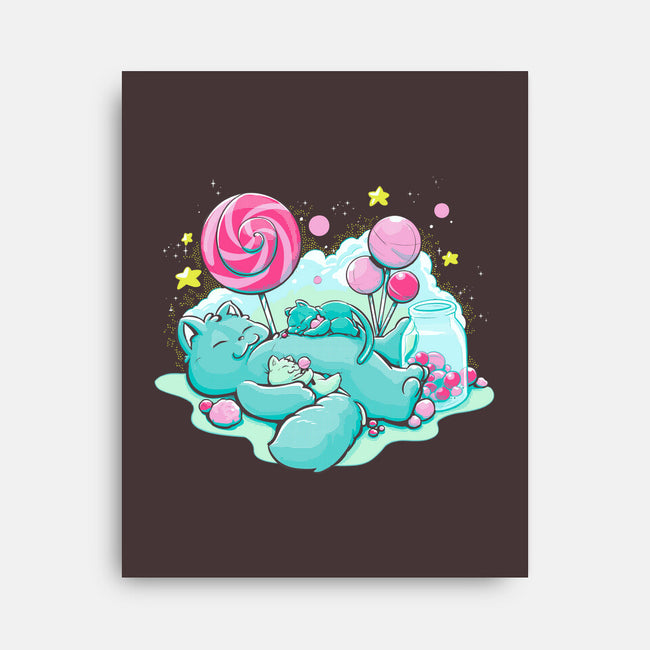 Candy Kitties-None-Stretched-Canvas-ellr