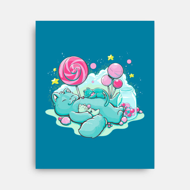 Candy Kitties-None-Stretched-Canvas-ellr