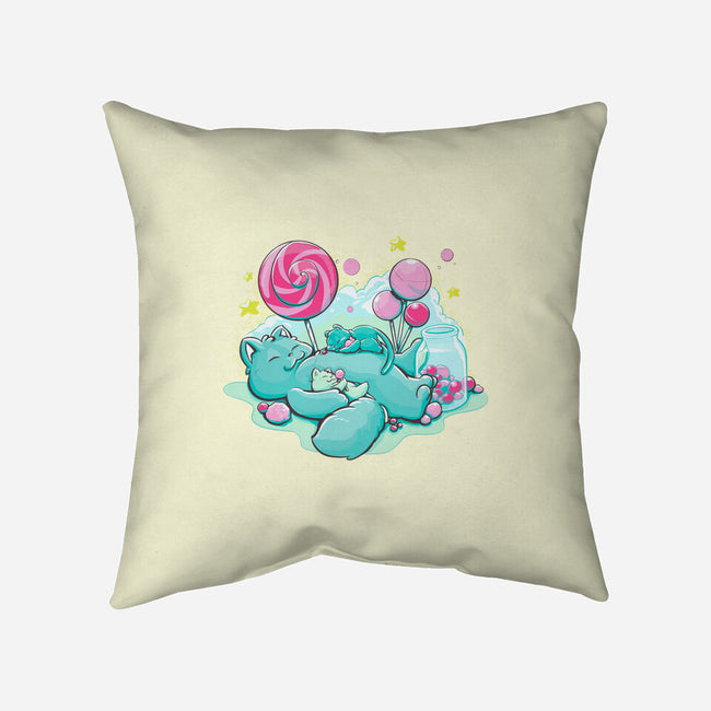 Candy Kitties-None-Non-Removable Cover w Insert-Throw Pillow-ellr