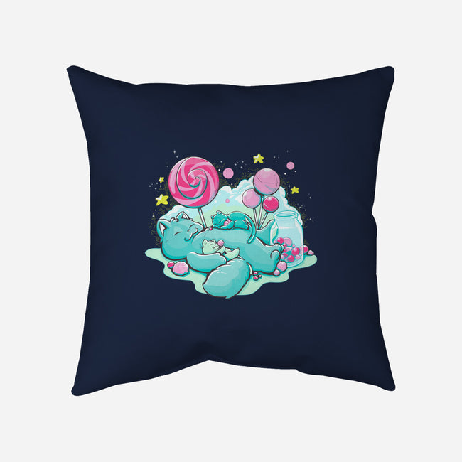 Candy Kitties-None-Non-Removable Cover w Insert-Throw Pillow-ellr