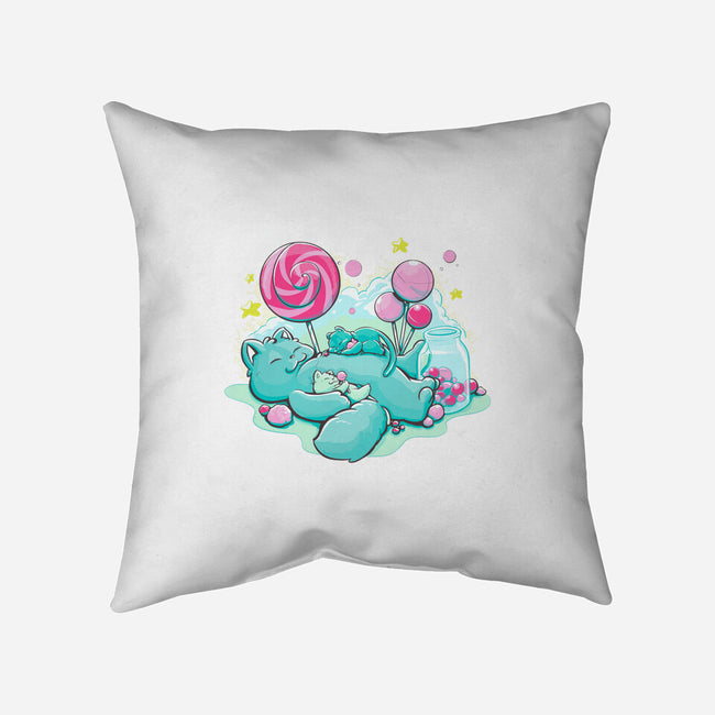 Candy Kitties-None-Non-Removable Cover w Insert-Throw Pillow-ellr