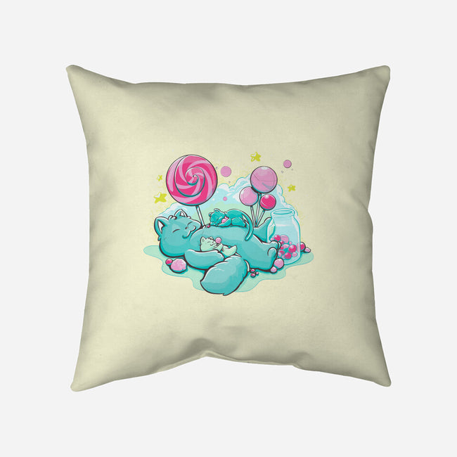 Candy Kitties-None-Removable Cover-Throw Pillow-ellr