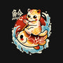 Neko Koi Fish Red Sun-Unisex-Baseball-Tee-NemiMakeit