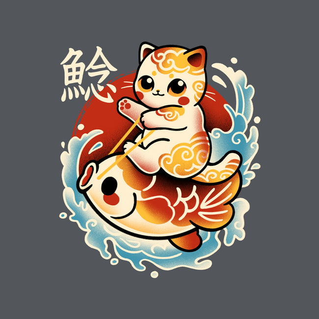 Neko Koi Fish Red Sun-None-Glossy-Sticker-NemiMakeit