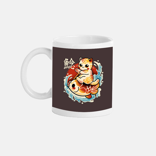 Neko Koi Fish Red Sun-None-Mug-Drinkware-NemiMakeit