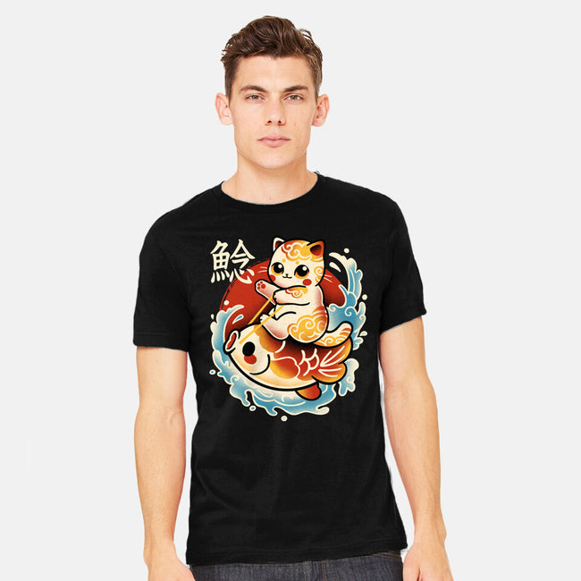 Neko Koi Fish Red Sun-Mens-Heavyweight-Tee-NemiMakeit