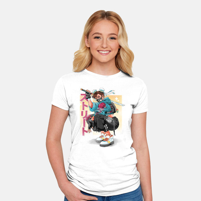 Street Samurai-Womens-Fitted-Tee-Bruno Mota