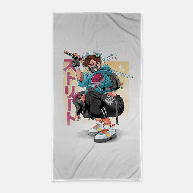 Street Samurai-None-Beach-Towel-Bruno Mota