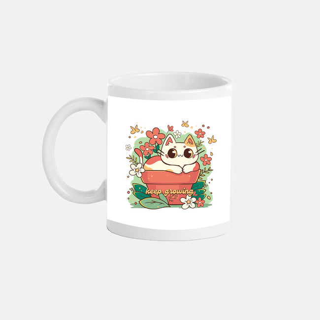 Keep Growing Cat-None-Mug-Drinkware-Ca Mask