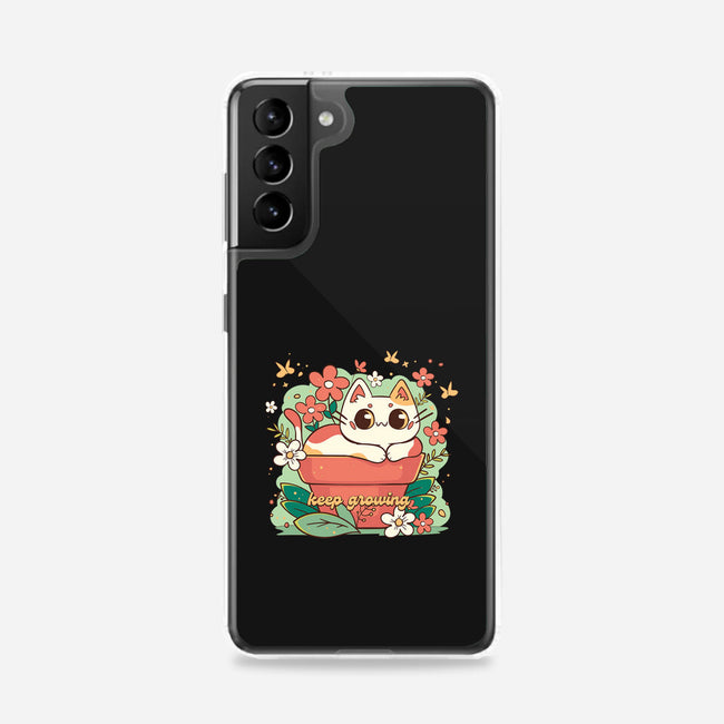 Keep Growing Cat-Samsung-Snap-Phone Case-Ca Mask