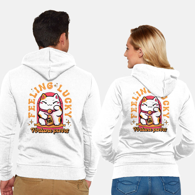 Fortune Purrs-Unisex-Zip-Up-Sweatshirt-Ca Mask