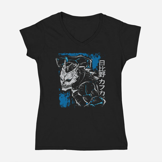 Kaiju Kafka Hibino-Womens-V-Neck-Tee-xMorfina