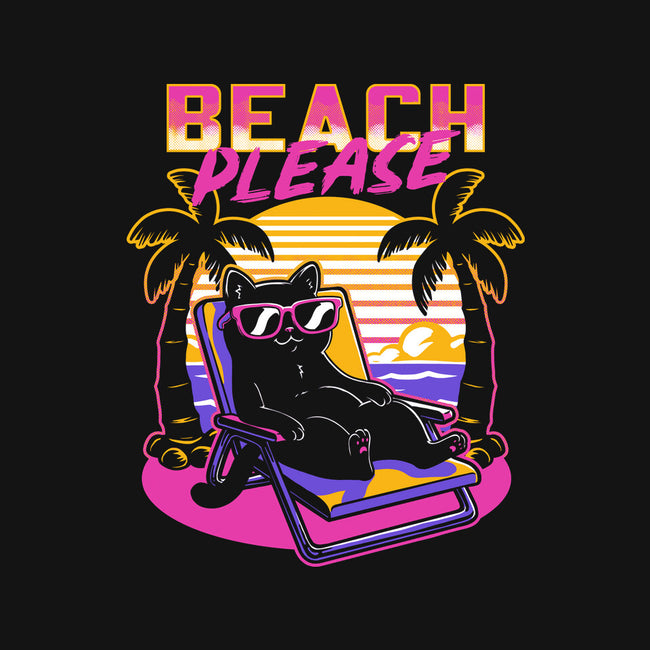 Vaporwave Summer Cat-None-Beach-Towel-Studio Mootant
