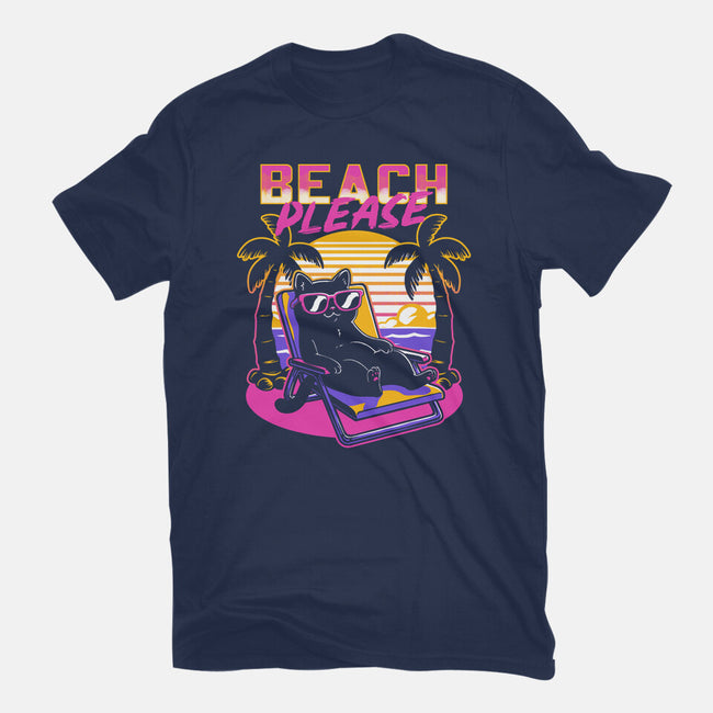 Vaporwave Summer Cat-Unisex-Basic-Tee-Studio Mootant