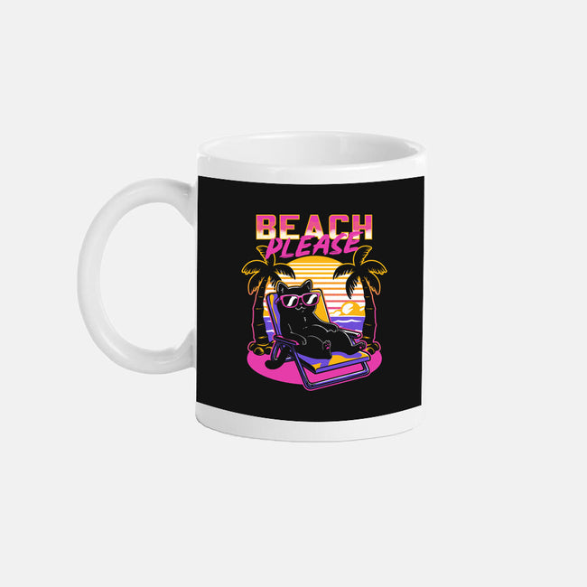 Vaporwave Summer Cat-None-Mug-Drinkware-Studio Mootant