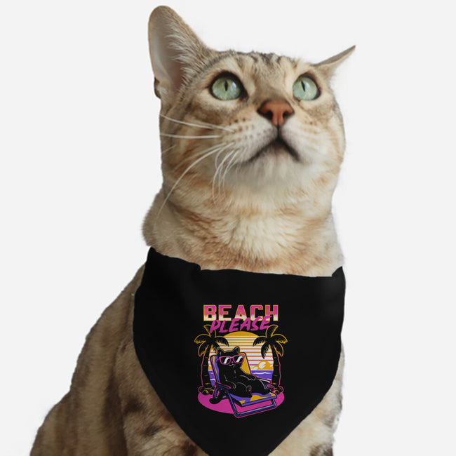 Vaporwave Summer Cat-Cat-Adjustable-Pet Collar-Studio Mootant