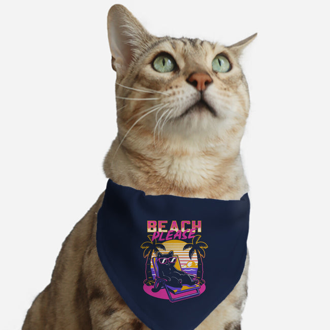 Vaporwave Summer Cat-Cat-Adjustable-Pet Collar-Studio Mootant