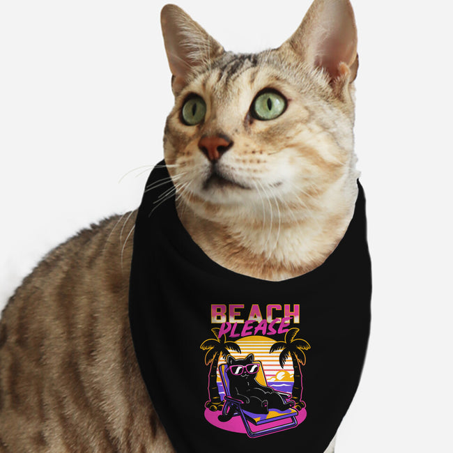Vaporwave Summer Cat-Cat-Bandana-Pet Collar-Studio Mootant