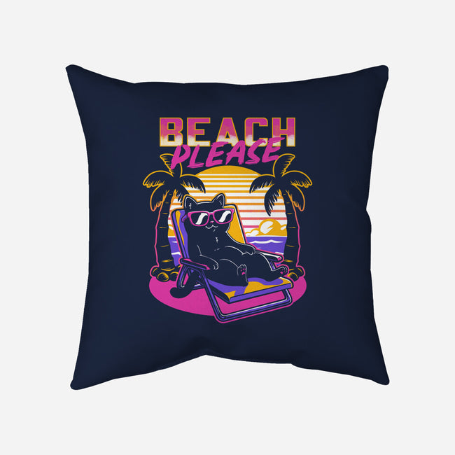 Vaporwave Summer Cat-None-Removable Cover w Insert-Throw Pillow-Studio Mootant