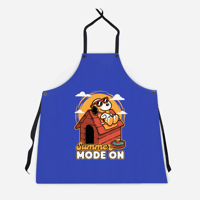 Beagle Summer Vacation-Unisex-Kitchen-Apron-Studio Mootant