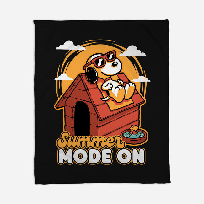 Beagle Summer Vacation-None-Fleece-Blanket-Studio Mootant
