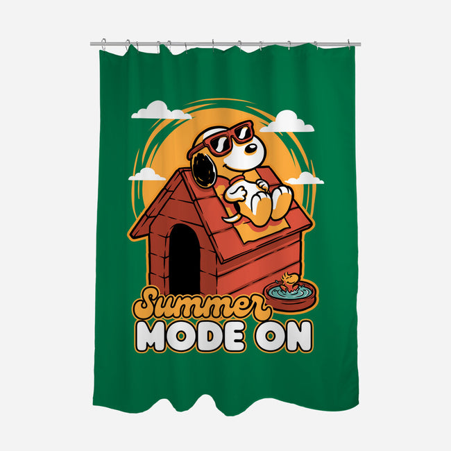 Beagle Summer Vacation-None-Polyester-Shower Curtain-Studio Mootant