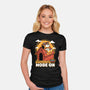 Beagle Summer Vacation-Womens-Fitted-Tee-Studio Mootant