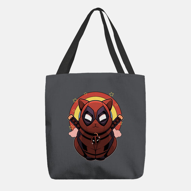 Red Cat Mutant-None-Basic Tote-Bag-Astrobot Invention