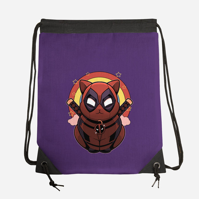 Red Cat Mutant-None-Drawstring-Bag-Astrobot Invention