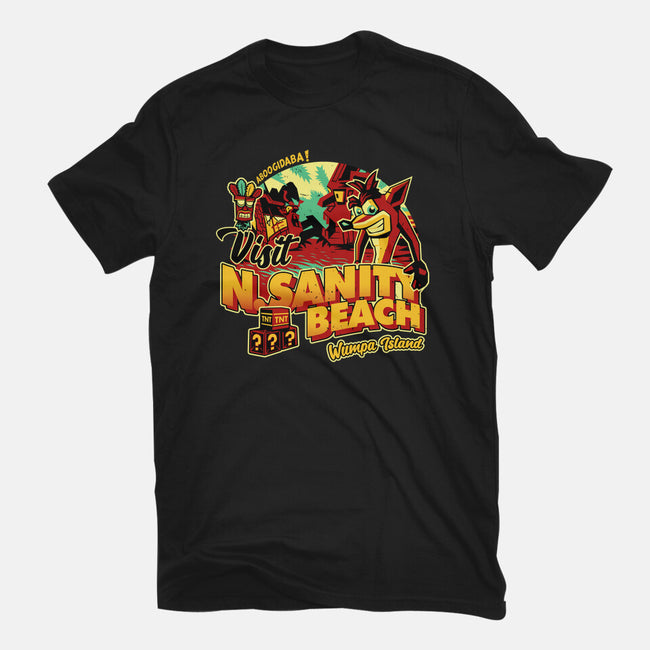 Visit N Sanity Beach-Womens-Fitted-Tee-daobiwan