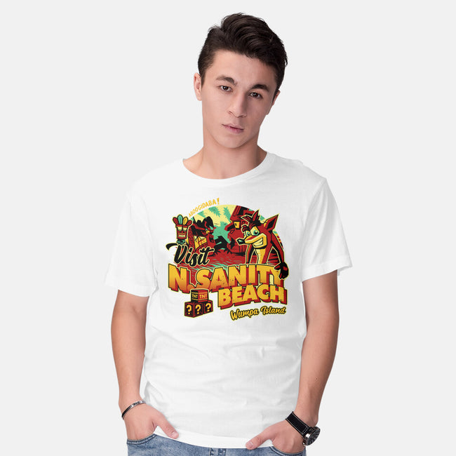 Visit N Sanity Beach-Mens-Basic-Tee-daobiwan