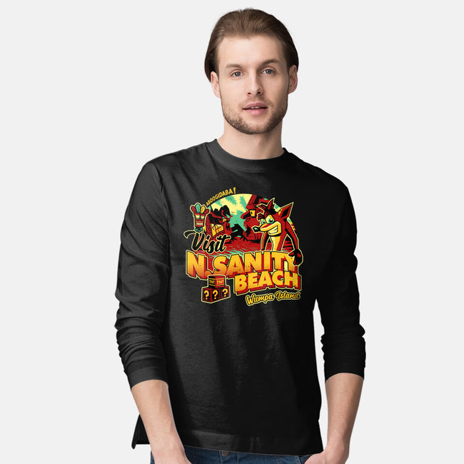 Visit N Sanity Beach-Mens-Long Sleeved-Tee-daobiwan