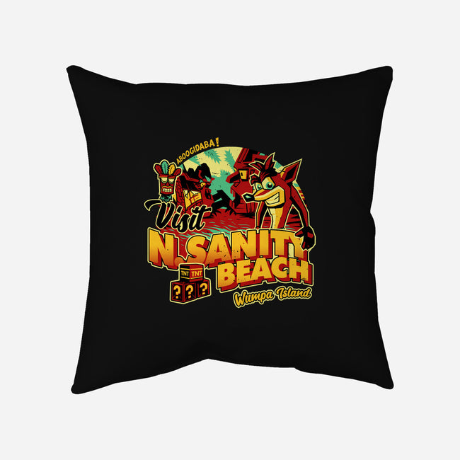 Visit N Sanity Beach-None-Non-Removable Cover w Insert-Throw Pillow-daobiwan