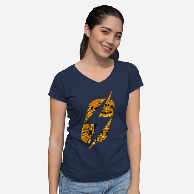 Power Armor-Womens-V-Neck-Tee-spoilerinc