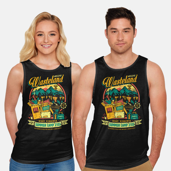 Radioactive Summer Camp-Unisex-Basic-Tank-Olipop