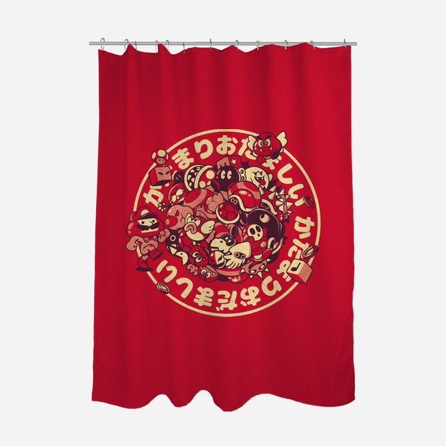 Let's A Roll-None-Polyester-Shower Curtain-ilustrata