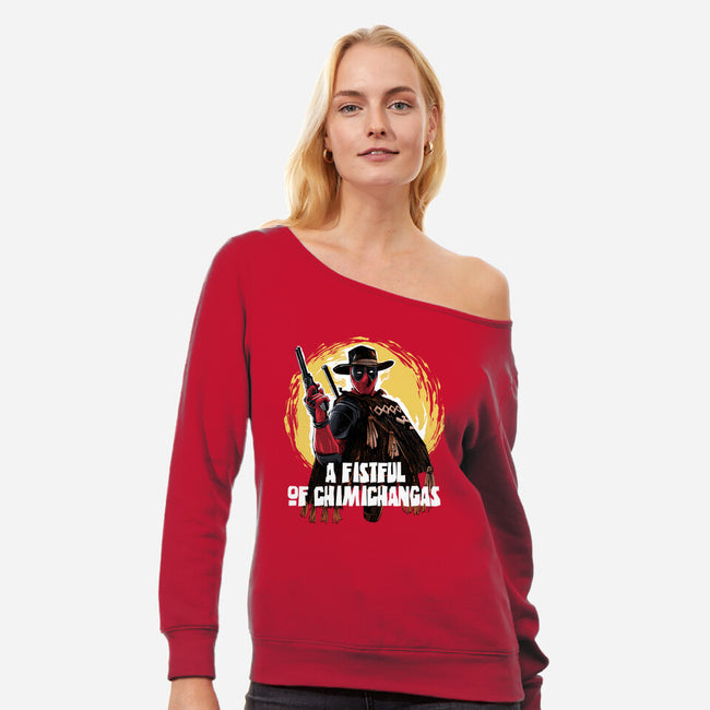 A Fistful Of Chimichangas-Womens-Off Shoulder-Sweatshirt-zascanauta