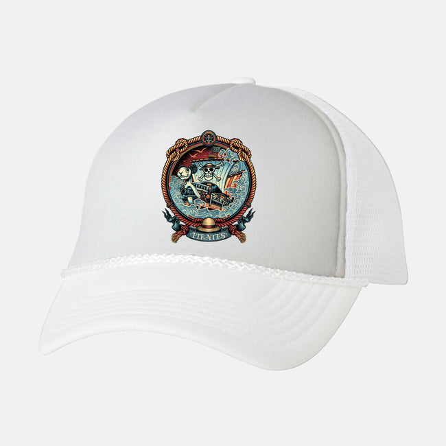 It's All About The Pirate Life-Unisex-Trucker-Hat-glitchygorilla