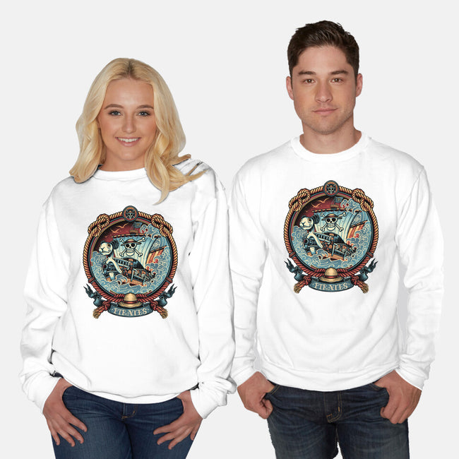 It's All About The Pirate Life-Unisex-Crew Neck-Sweatshirt-glitchygorilla