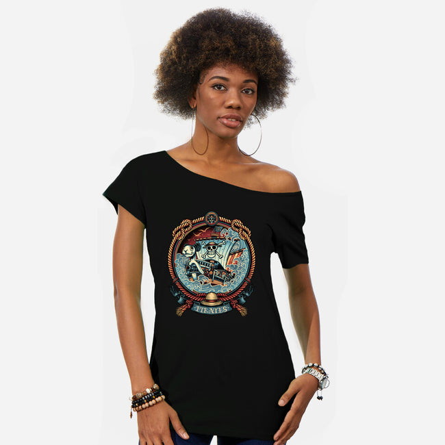 It's All About The Pirate Life-Womens-Off Shoulder-Tee-glitchygorilla