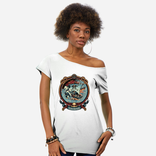 It's All About The Pirate Life-Womens-Off Shoulder-Tee-glitchygorilla