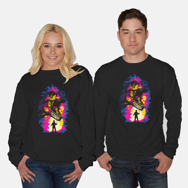 Isla Nublar-Unisex-Crew Neck-Sweatshirt-dalethesk8er