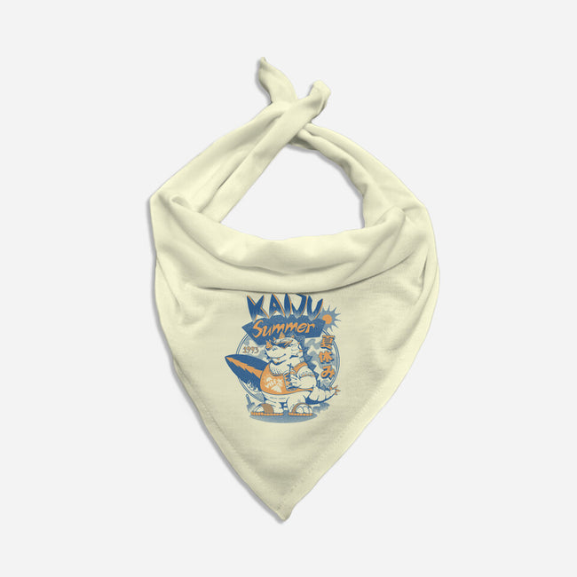 Kaiju Summer Vibes-Dog-Bandana-Pet Collar-ilustrata