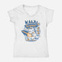 Kaiju Summer Vibes-Womens-V-Neck-Tee-ilustrata